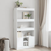 Hoge kast 92x33x180 cm wit bewerkt hout