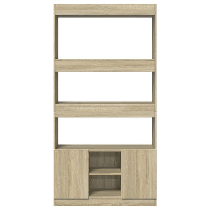 Hoge kast 92x33x180 cm bewerkt hout sonoma eikenkleurig