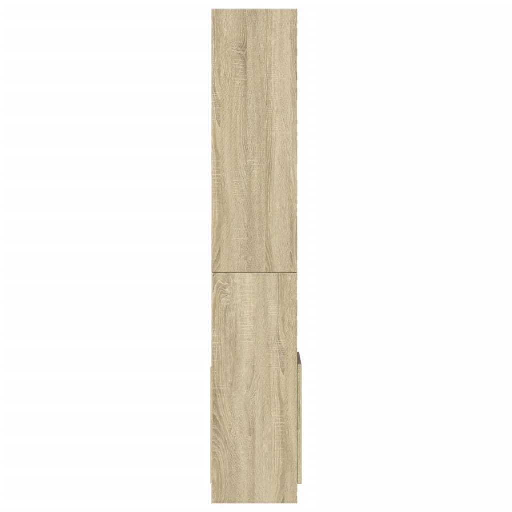 Hoge kast 92x33x180 cm bewerkt hout sonoma eikenkleurig