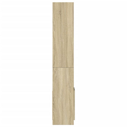 Hoge kast 92x33x180 cm bewerkt hout sonoma eikenkleurig