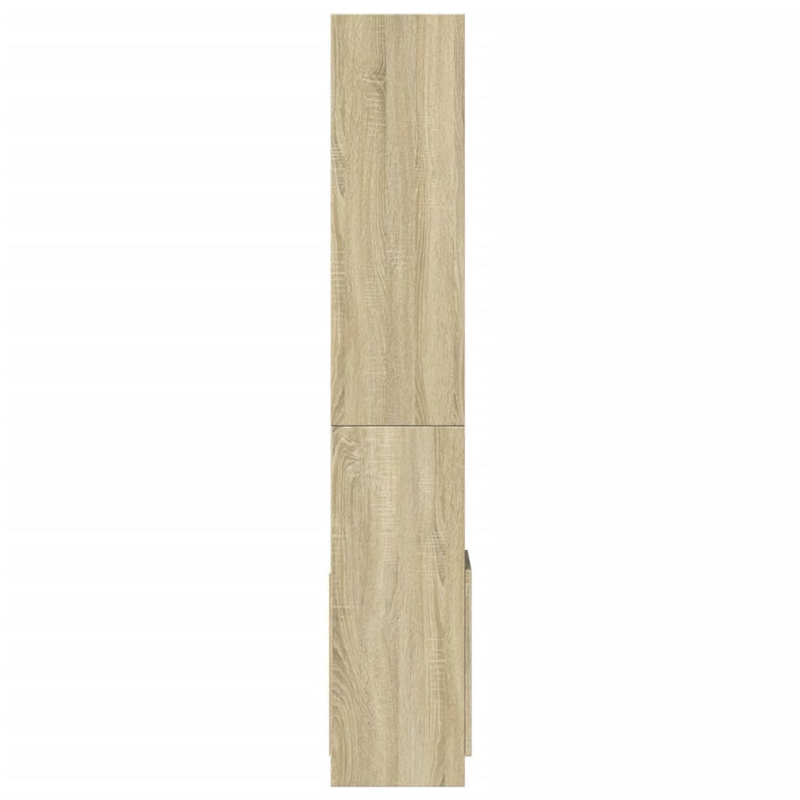 Hoge kast 92x33x180 cm bewerkt hout sonoma eikenkleurig