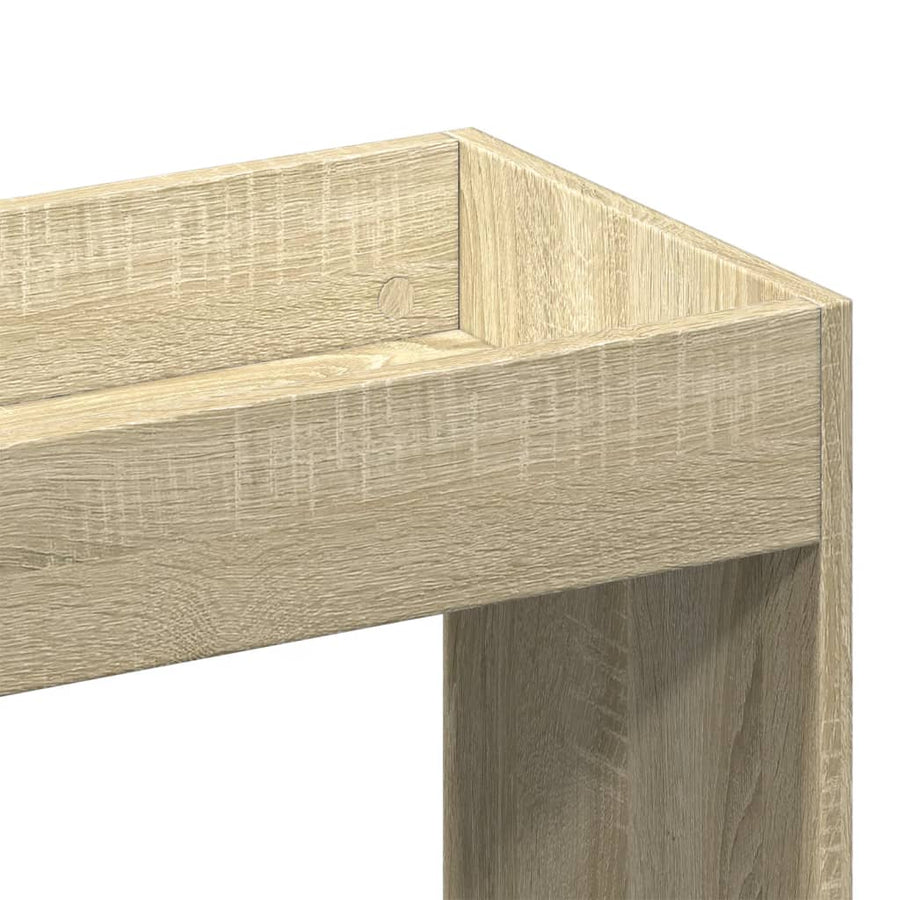 Hoge kast 92x33x180 cm bewerkt hout sonoma eikenkleurig