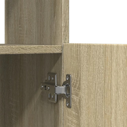 Hoge kast 92x33x180 cm bewerkt hout sonoma eikenkleurig