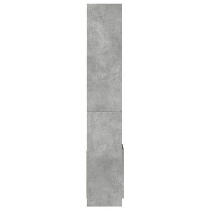 Hoge kast 92x33x180 cm bewerkt hout betongrijs