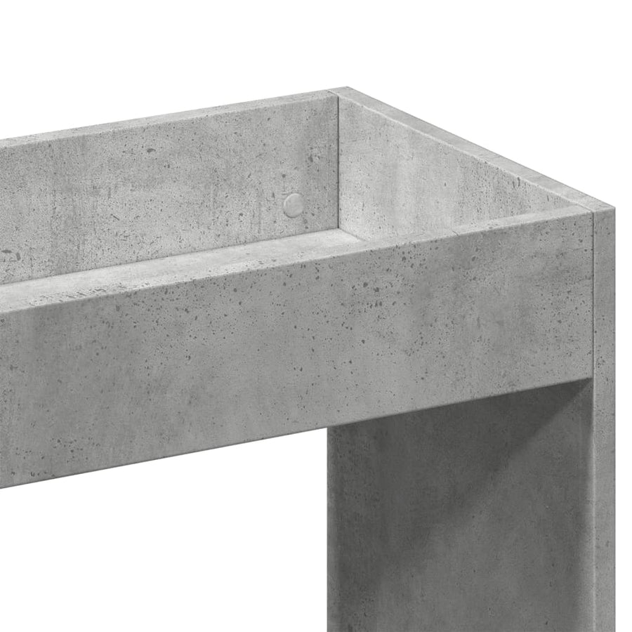 Hoge kast 92x33x180 cm bewerkt hout betongrijs