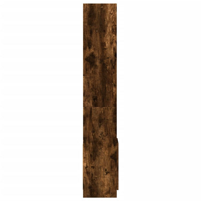 Hoge kast 92x33x180 cm bewerkt hout gerookt eikenkleurig