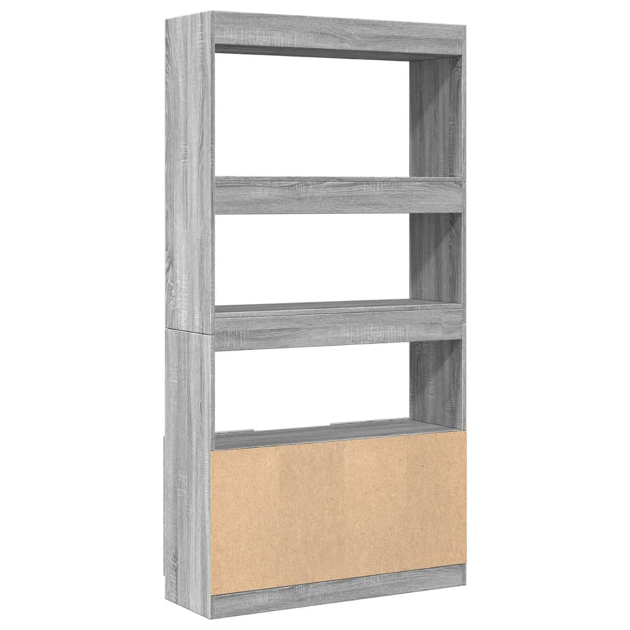 Hoge kast 92x33x180 cm bewerkt hout grijs sonoma eikenkleurig