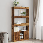 Tall cabinet 92x33x180 cm treated wood old wood colored