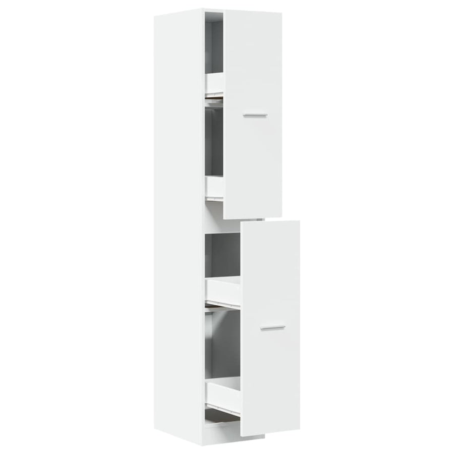 Apothekerskast 30x41x174,5 cm bewerkt hout wit