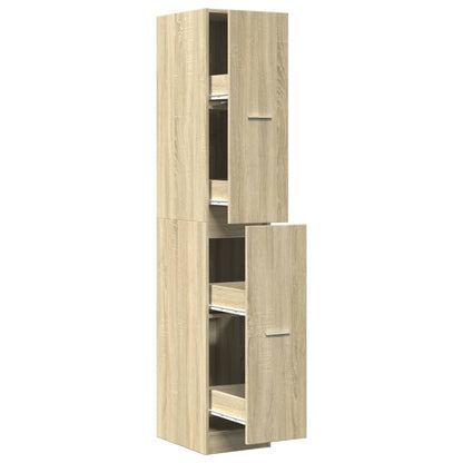 Apothekerskast 30x41x174,5 cm bewerkt hout sonoma eikenkleurig