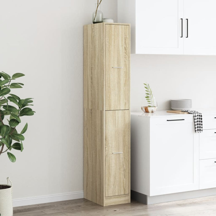 Apothekerskast 30x41x174,5 cm bewerkt hout sonoma eikenkleurig