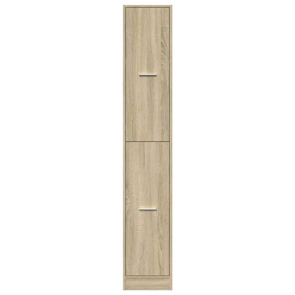 Apothekerskast 30x41x174,5 cm bewerkt hout sonoma eikenkleurig