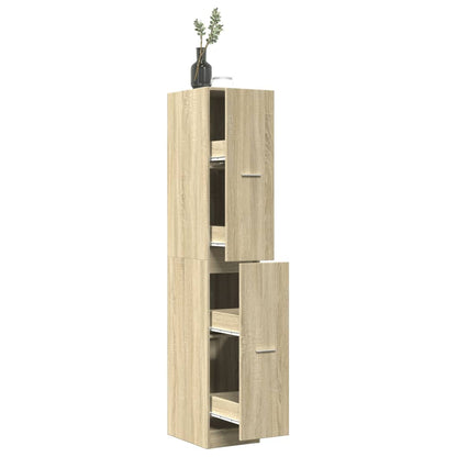 Apothekerskast 30x41x174,5 cm bewerkt hout sonoma eikenkleurig