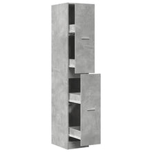 Apothekerskast 30x41x174,5 cm bewerkt hout betongrijs