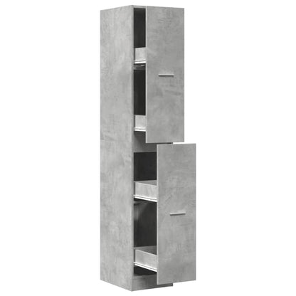 Apothekerskast 30x41x174,5 cm bewerkt hout betongrijs