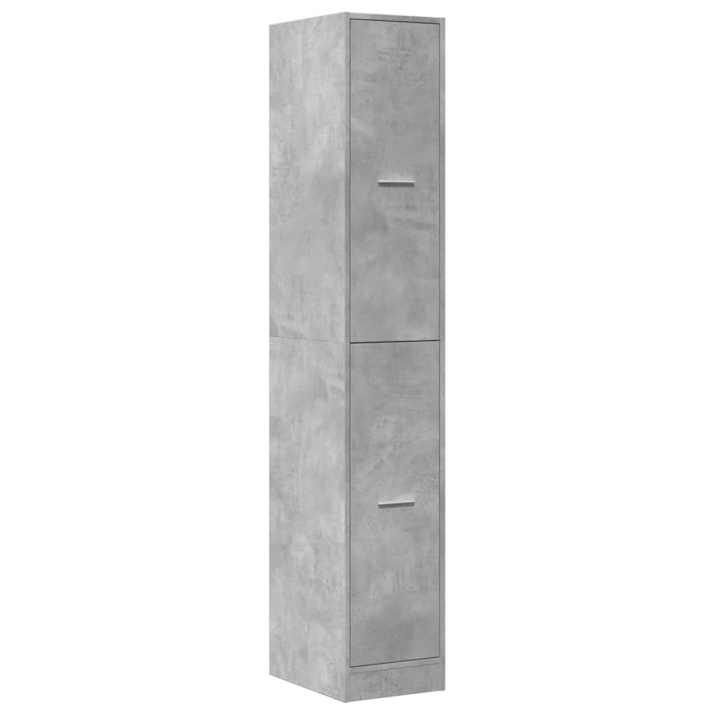 Apothekerskast 30x41x174,5 cm bewerkt hout betongrijs