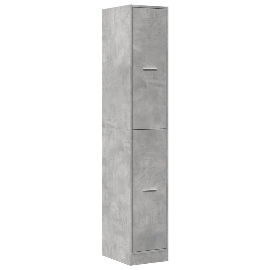 Apothekerskast 30x41x174,5 cm bewerkt hout betongrijs