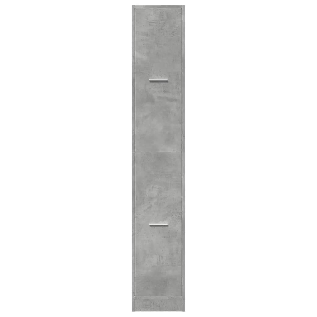Apothekerskast 30x41x174,5 cm bewerkt hout betongrijs