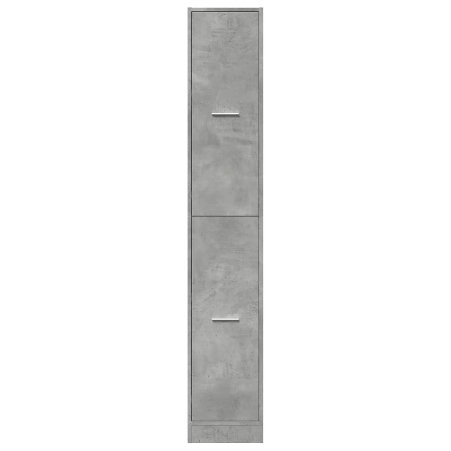 Apothekerskast 30x41x174,5 cm bewerkt hout betongrijs