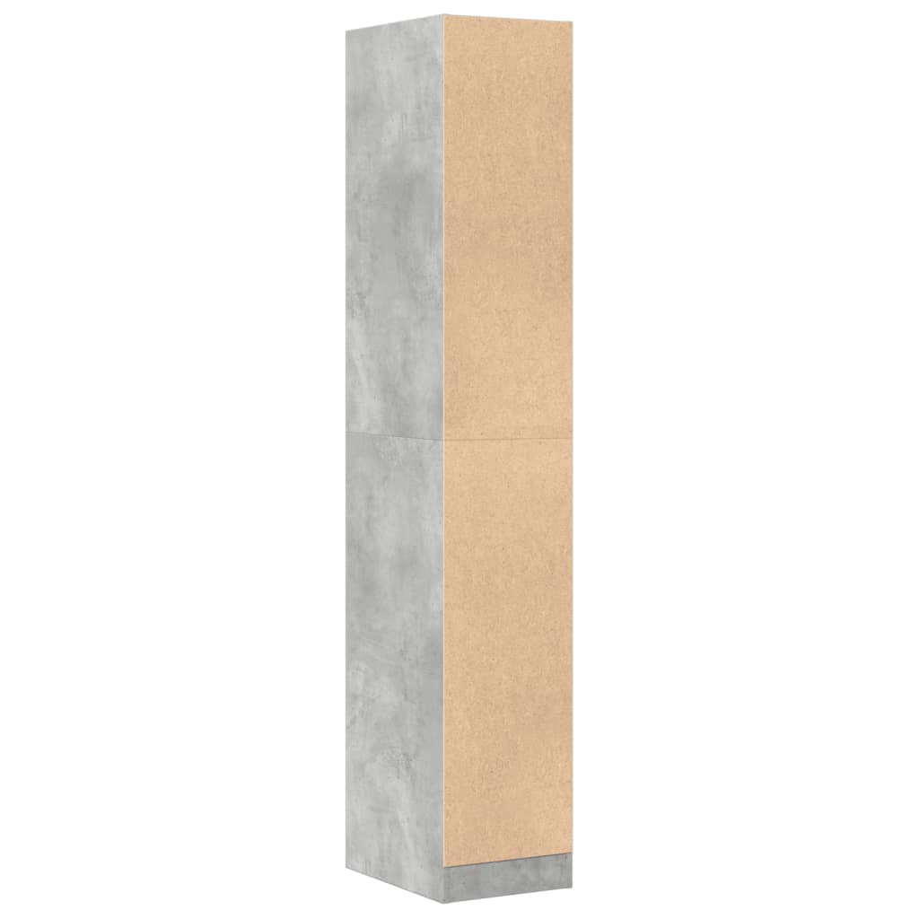 Apothekerskast 30x41x174,5 cm bewerkt hout betongrijs