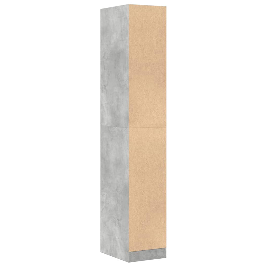 Apothekerskast 30x41x174,5 cm bewerkt hout betongrijs