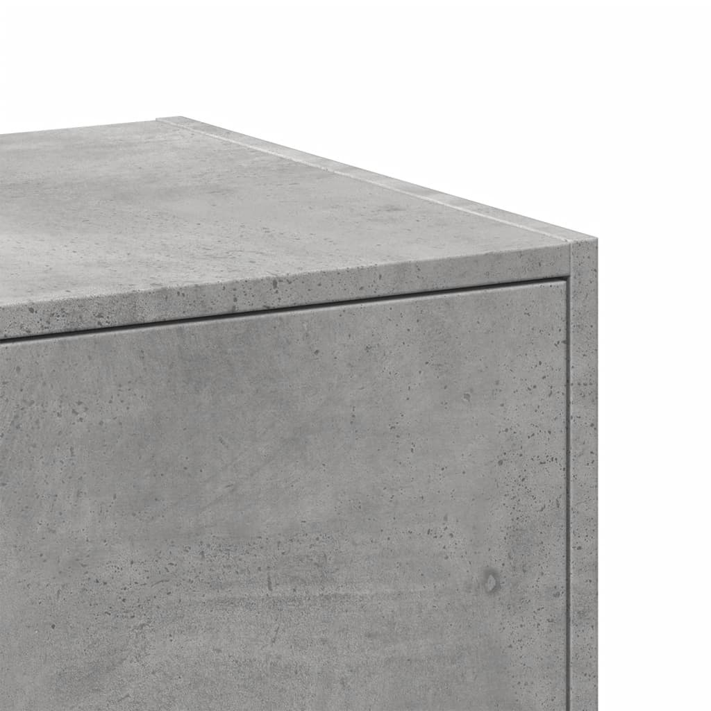 Apothekerskast 30x41x174,5 cm bewerkt hout betongrijs