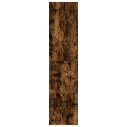 Apothekerskast 30x41x174,5 cm bewerkt hout gerookt eikenkleurig