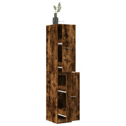 Apothekerskast 30x41x174,5 cm bewerkt hout gerookt eiken