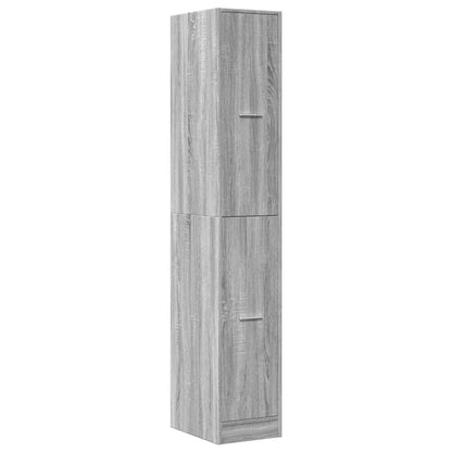Apothekerskast 30x41x174,5 cm bewerkt hout grijs sonoma eiken