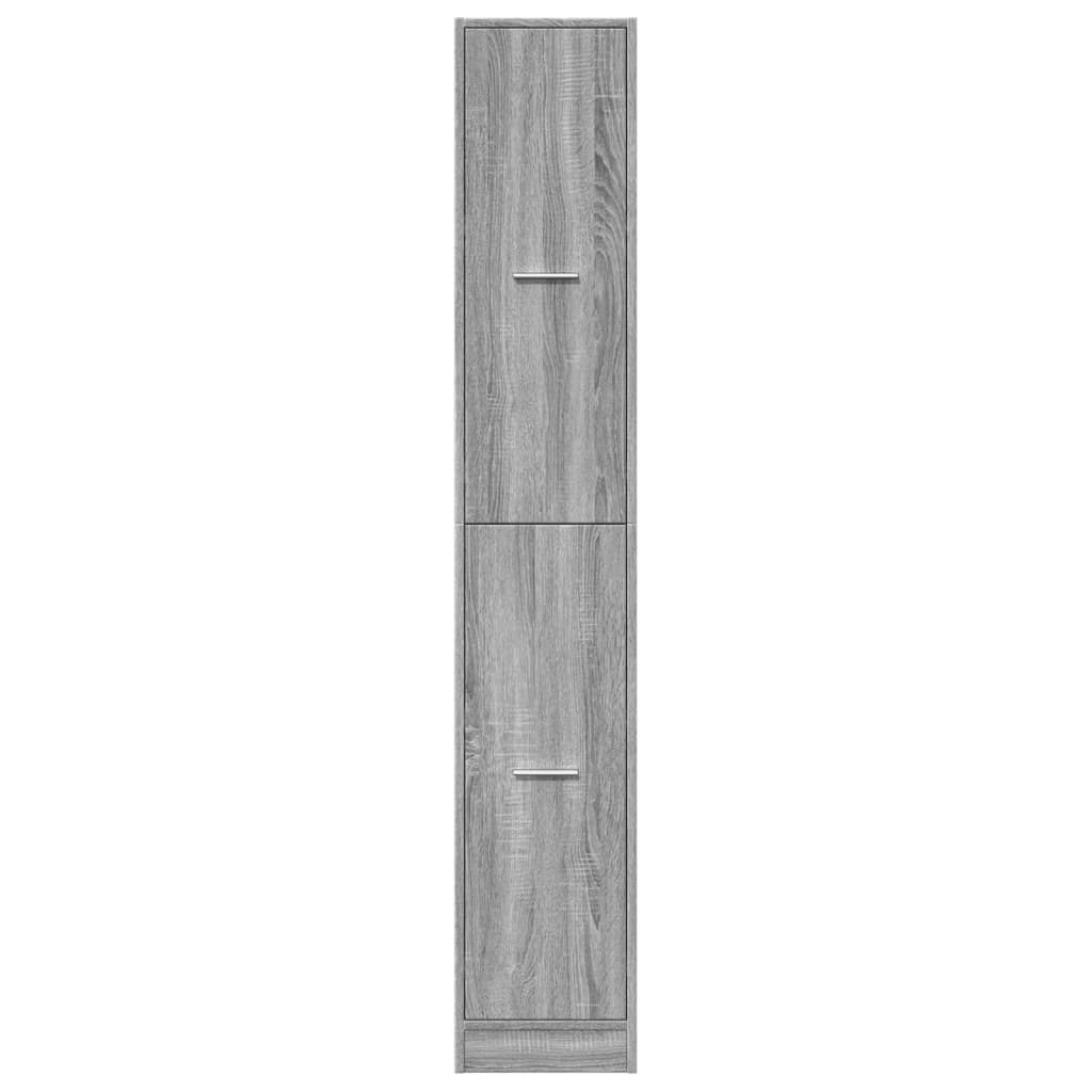 Apothekerskast 30x41x174,5 cm bewerkt hout grijs sonoma eiken