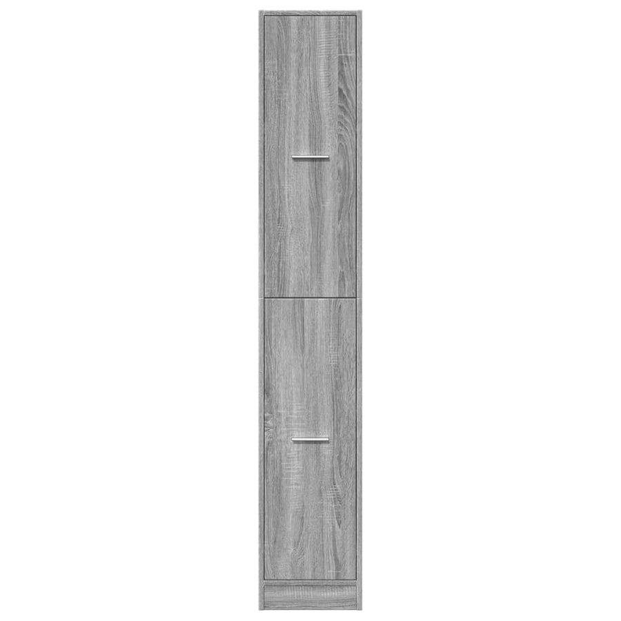 Apothekerskast 30x41x174,5 cm bewerkt hout grijs sonoma eiken