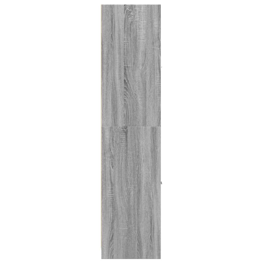 Apothekerskast 30x41x174,5 cm bewerkt hout grijs sonoma eiken