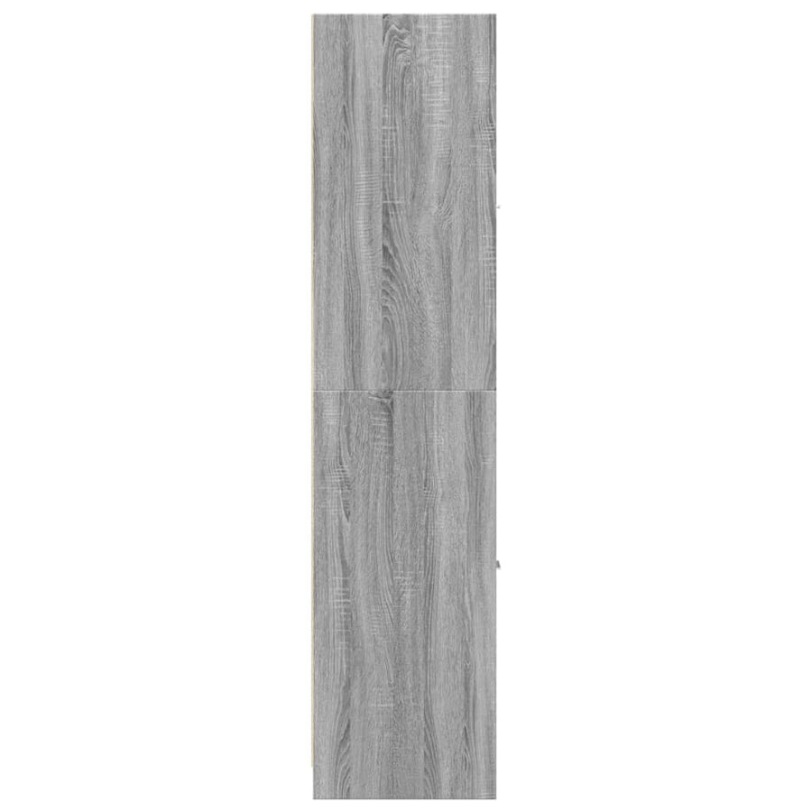 Apothekerskast 30x41x174,5 cm bewerkt hout grijs sonoma eiken