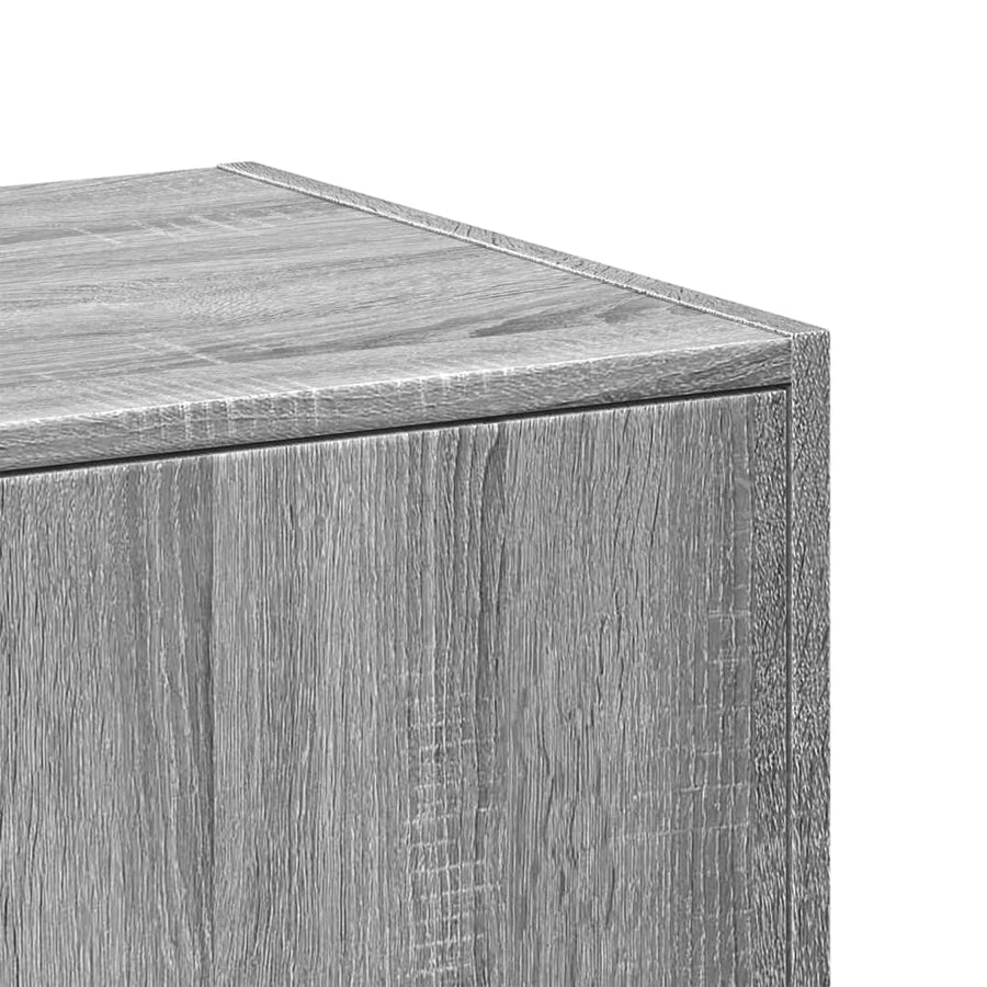 Apothekerskast 30x41x174,5 cm bewerkt hout grijs sonoma eiken