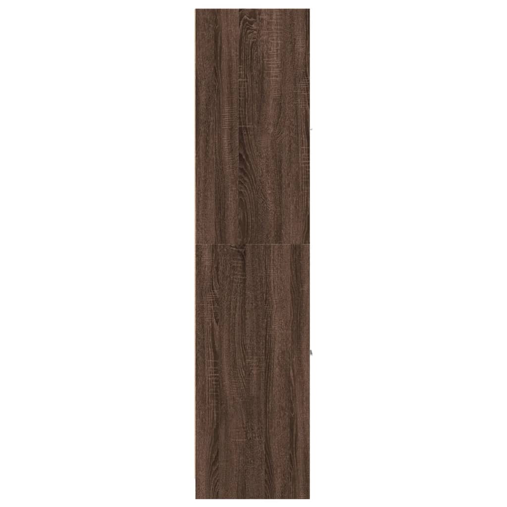 Apothekerskast 30x41x174,5 cm bewerkt hout bruin eikenkleurig
