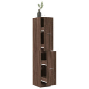 Apothekerskast 30x41x174,5 cm bewerkt hout bruin