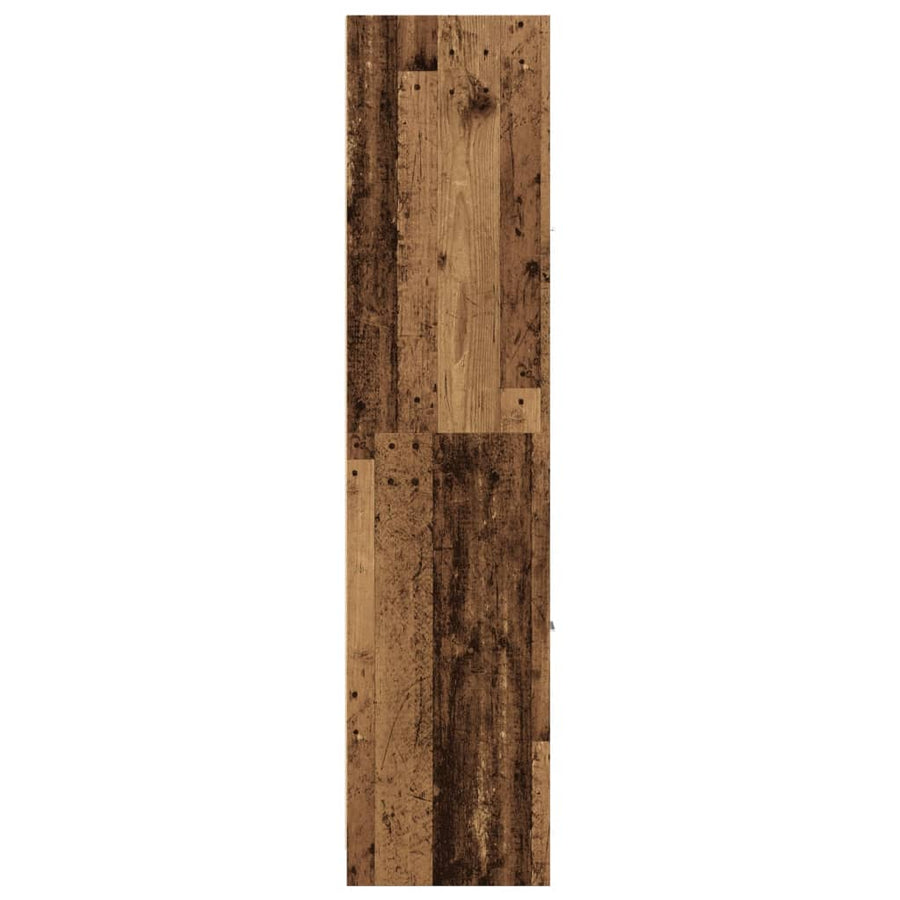Apothekerskast 30x41x174,5 cm bewerkt hout oud houtkleurig