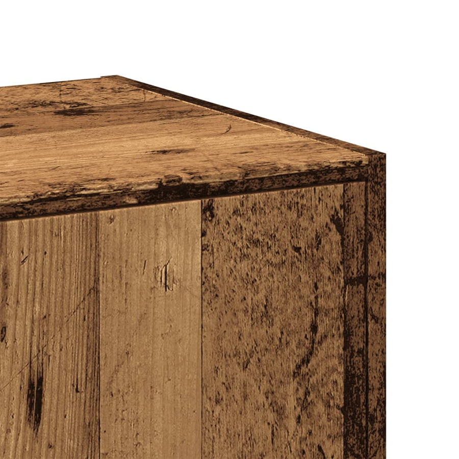 Apothekerskast 30x41x174,5 cm bewerkt hout oud houtkleurig