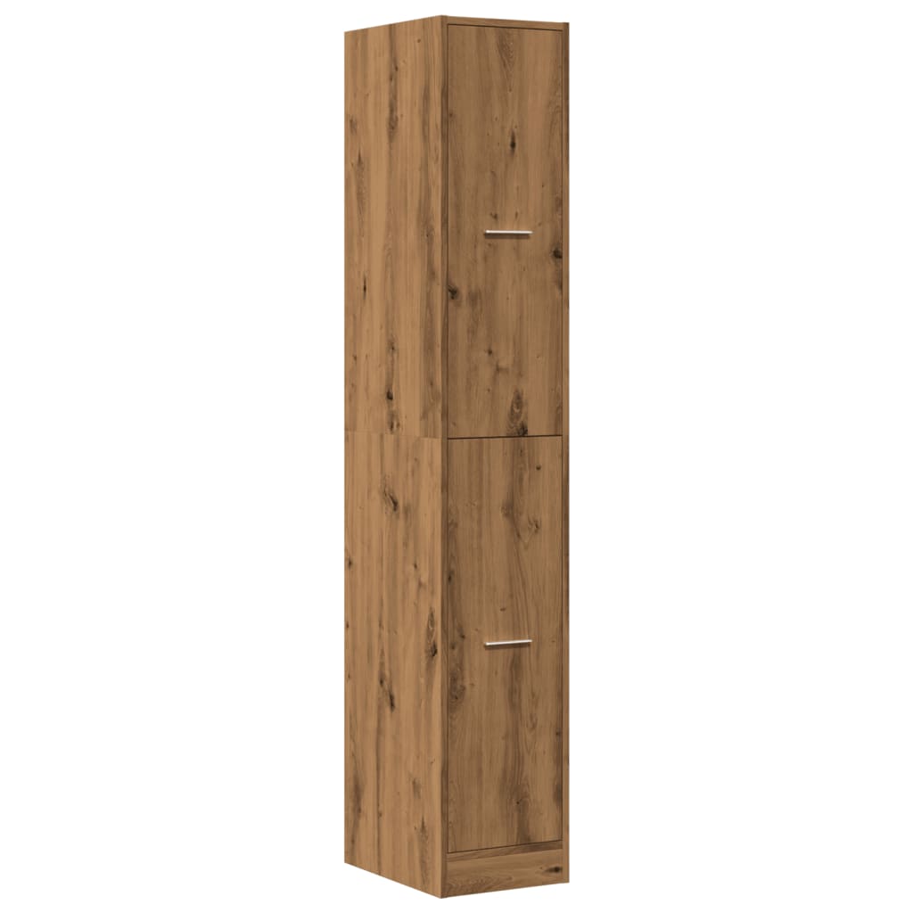 Apothekerskast 30x41x174,5 cm bewerkt hout artisanaal eiken