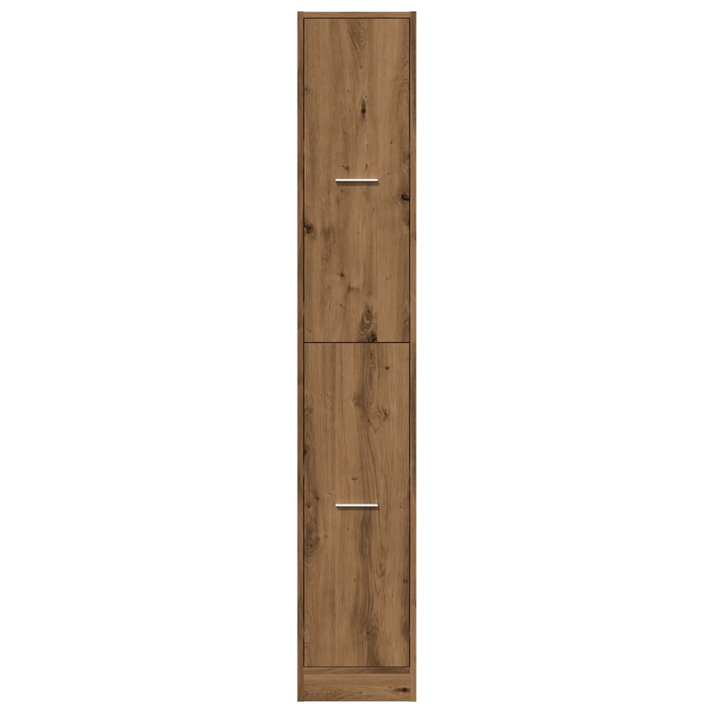 Apothekerskast 30x41x174,5 cm bewerkt hout artisanaal eiken