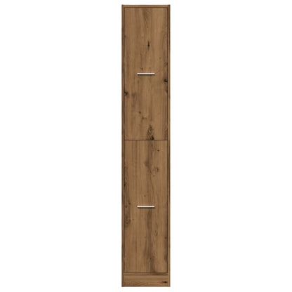 Apothekerskast 30x41x174,5 cm bewerkt hout artisanaal eiken