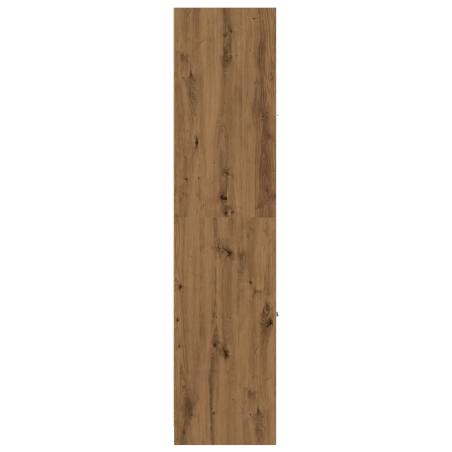 Apothekerskast 30x41x174,5 cm bewerkt hout artisanaal eiken