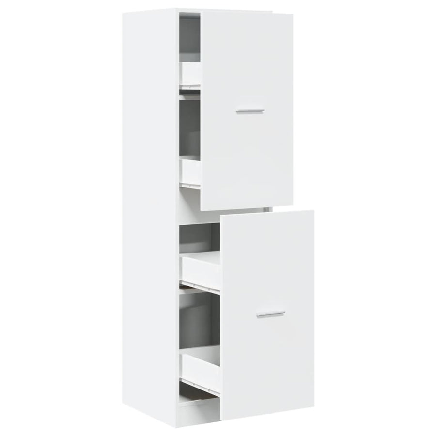 Apothekerskast 40x41x144,5 cm bewerkt hout wit