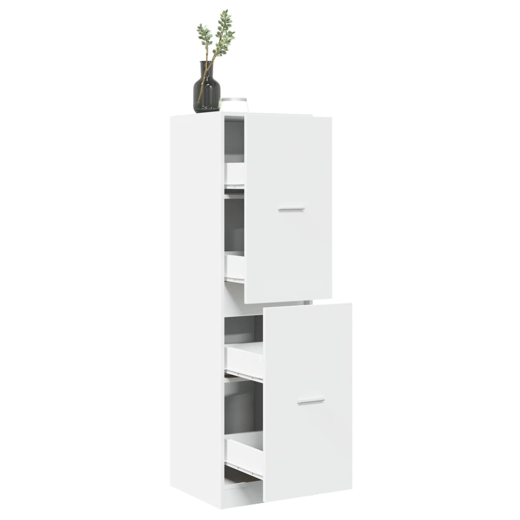 Apothekerskast 40x41x144,5 cm bewerkt hout wit