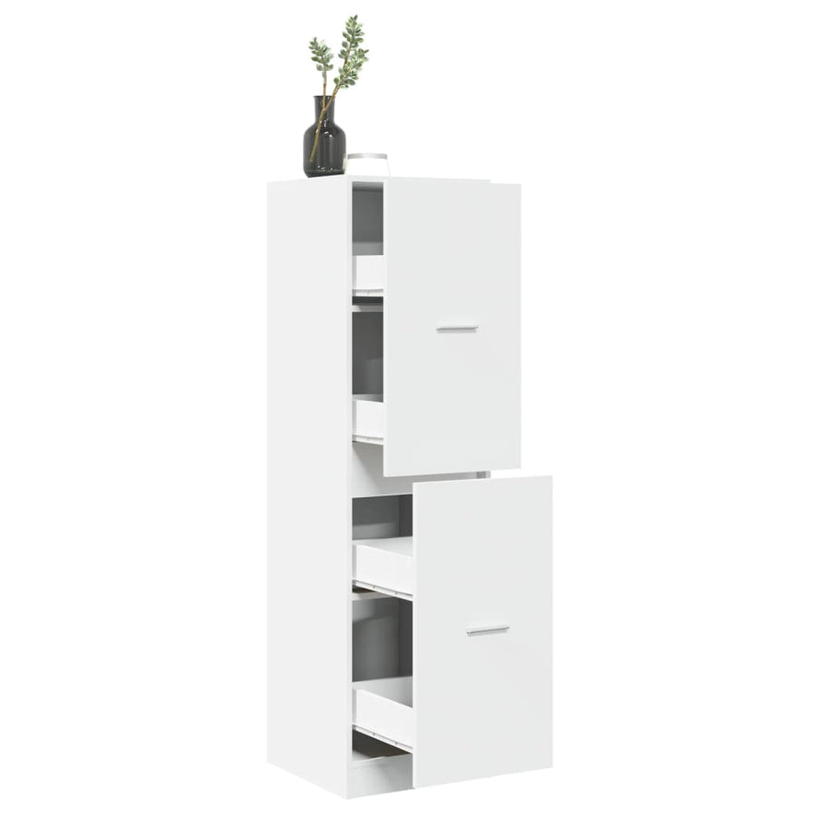 Apothekerskast 40x41x144,5 cm bewerkt hout wit