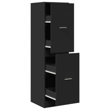 Apothekerskast 40x41x144,5 cm bewerkt hout zwart