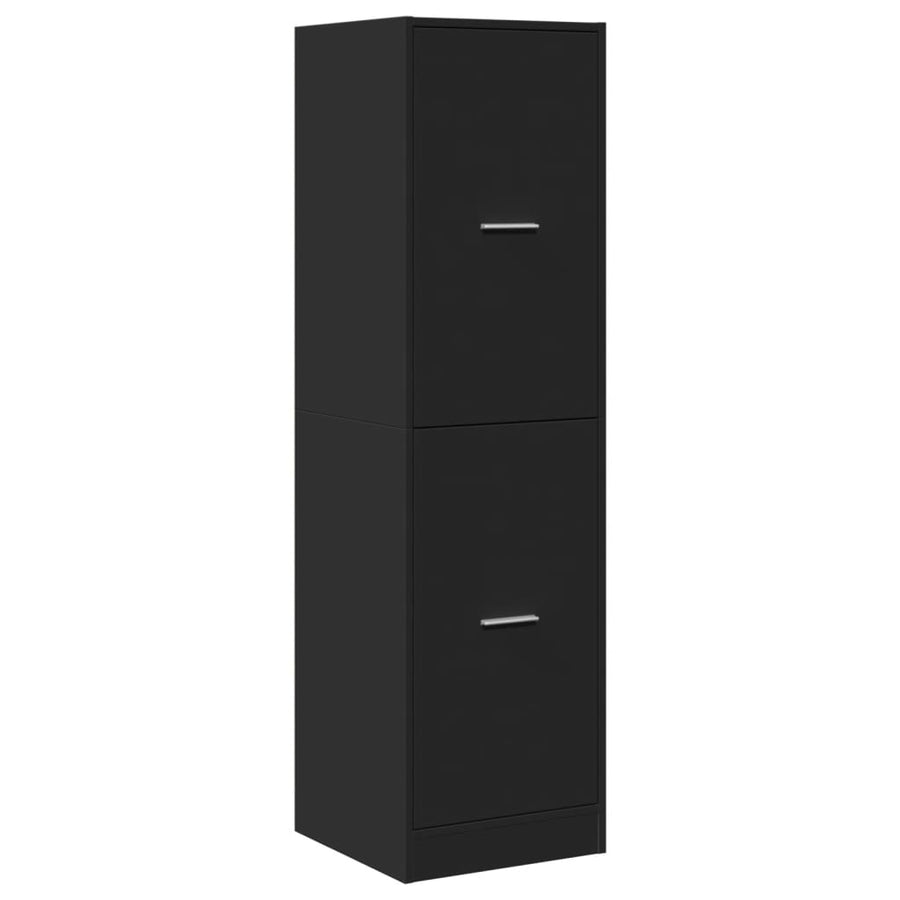 Apothekerskast 40x41x144,5 cm bewerkt hout zwart