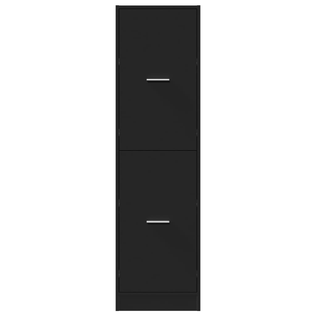 Apothekerskast 40x41x144,5 cm bewerkt hout zwart