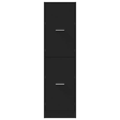 Apothekerskast 40x41x144,5 cm bewerkt hout zwart