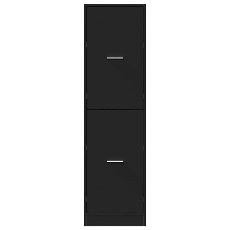 Apothekerskast 40x41x144,5 cm bewerkt hout zwart